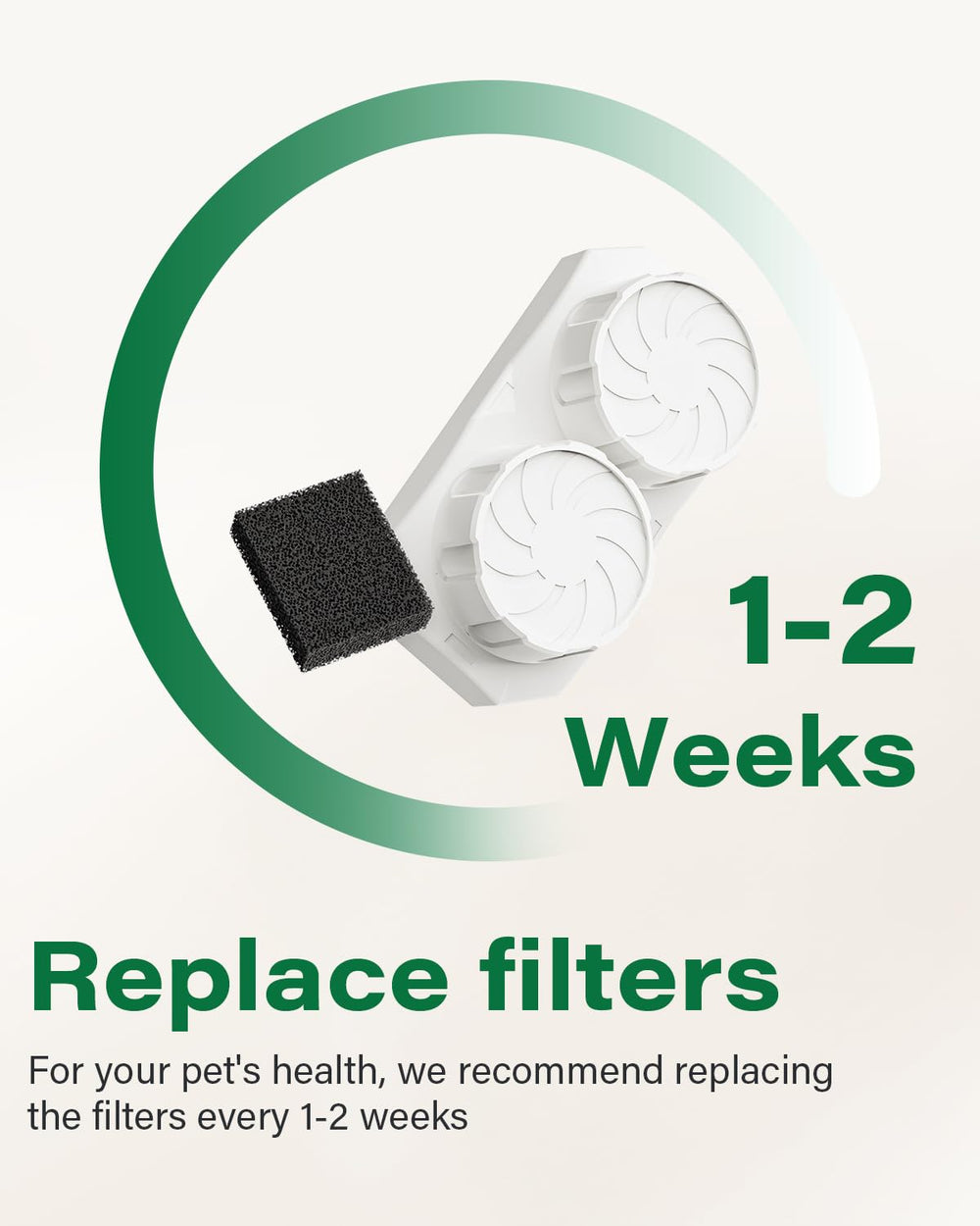 DIANU pre-filter sponge close-up captures hair and debris for cleaner fountain water