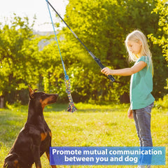 DIBBATU Flirt Pole cord length 38in encourages a safe distance while dogs chase