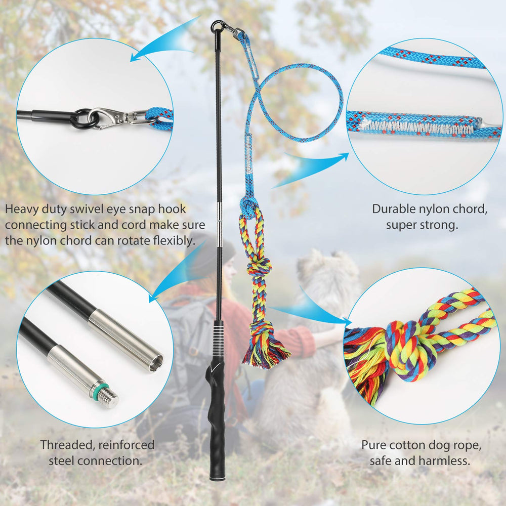 DIBBATU Flirt Pole portable and disassemblable for storage after play