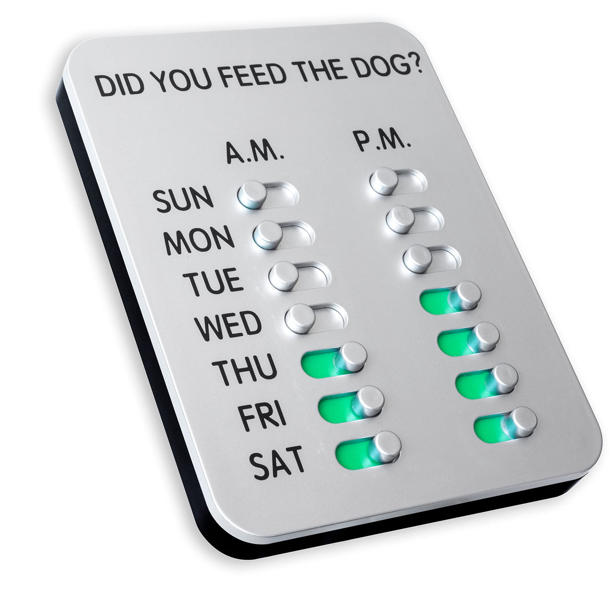 DID YOU FEED THE DOG? DYFTD feeding reminder setup keeps meals on schedule.