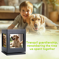 DiDiBirDi urn base that rotates for easy viewing from any angle.