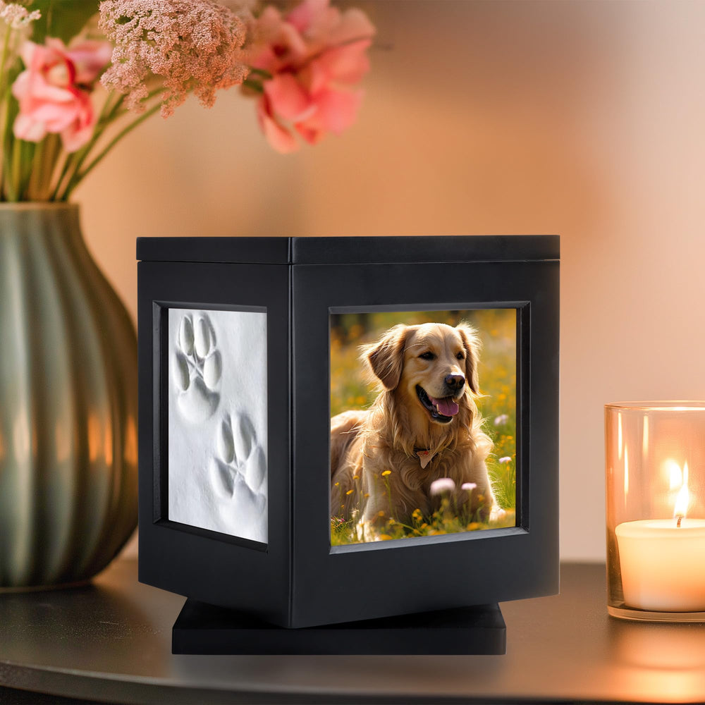 DiDiBirDi velvet storage bag protects the urn and keepsakes.