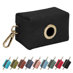 Didog Classic Poop Bag Holder closeup showing luxe PU leather for durable daily walks