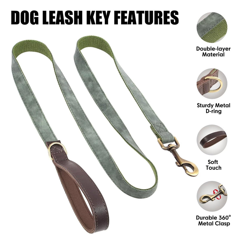 Didog PU Leather Leash is lightweight yet durable thanks to nylon interior and faux leather exterior.