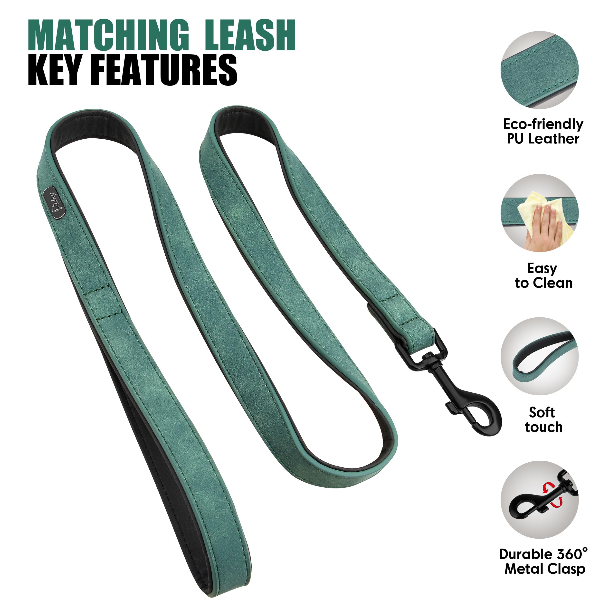 Didog soft-lined interior shot emphasizes gentle comfort for canine necks.