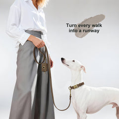 Didog adjustable collar brown close-up ensures comfortable fit across growth or movement