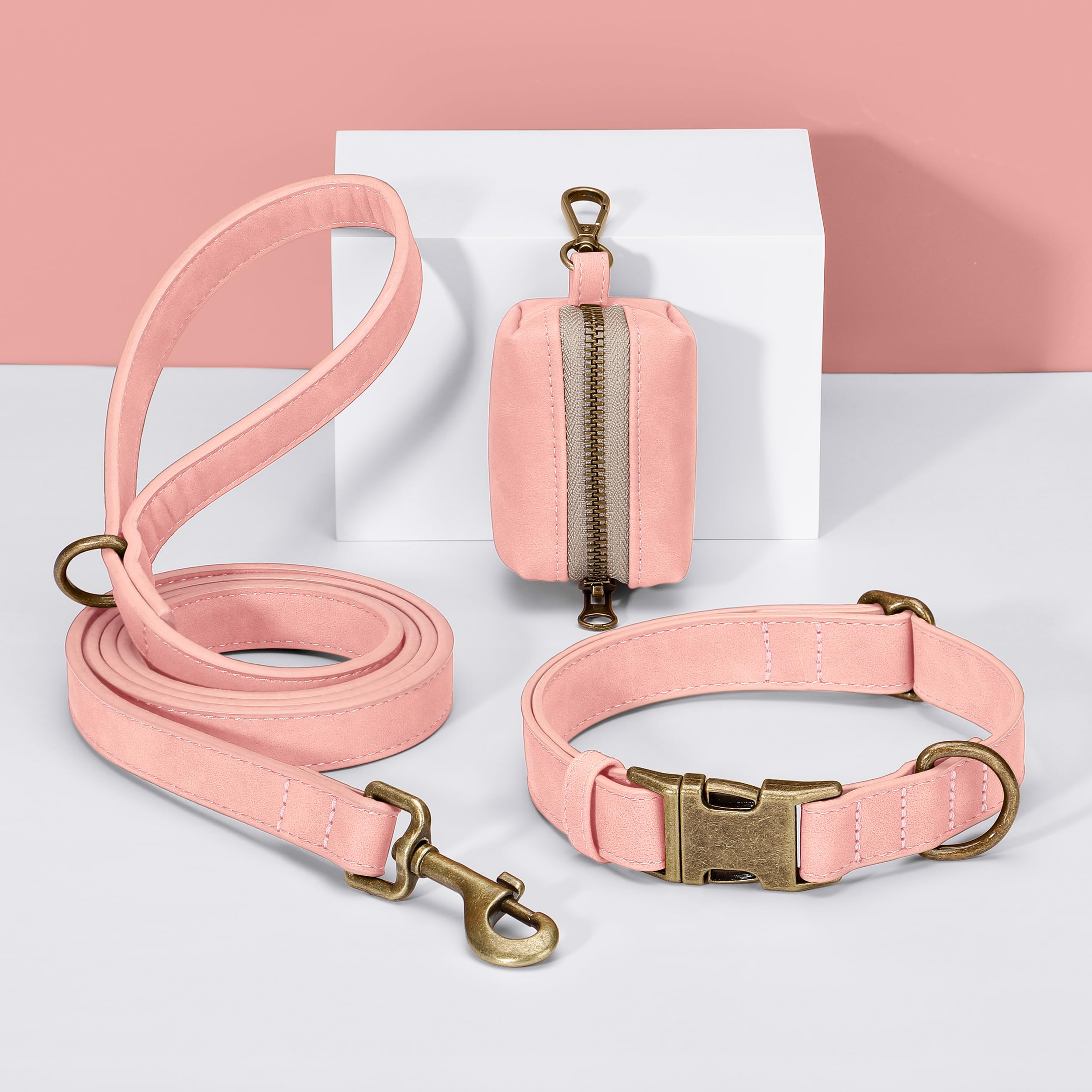 Didog pink collar adjustable for small dogs 10-16 inch neck