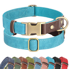 Didog soft PU leather dog collar closeup showing durable daily-wear comfort