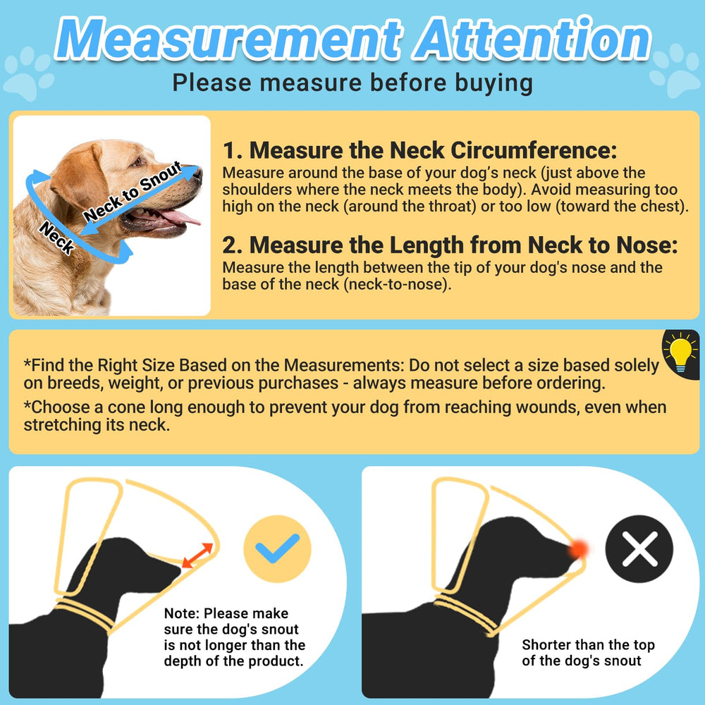 Didopet dog cone-measure-xl helps buyers match neck sizes for a reliable fit.