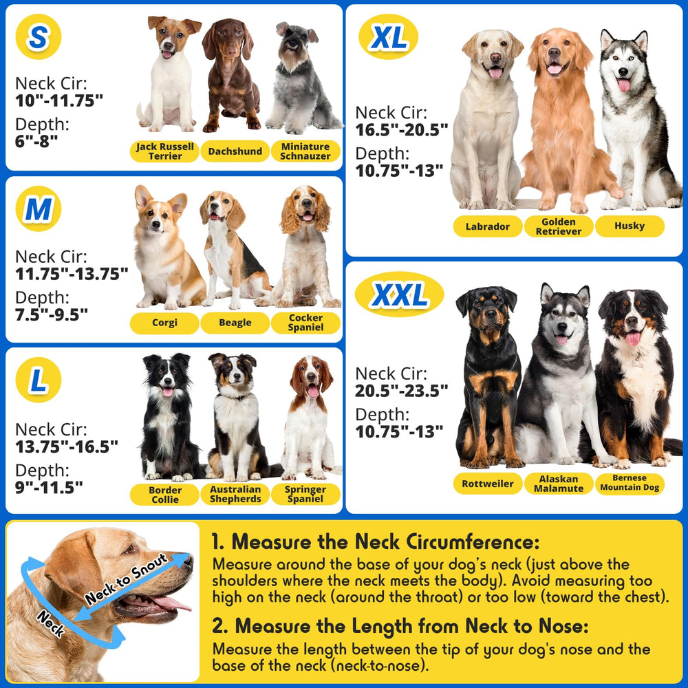 Didopet elastic neck rings and secure fasteners keep the cone in place.