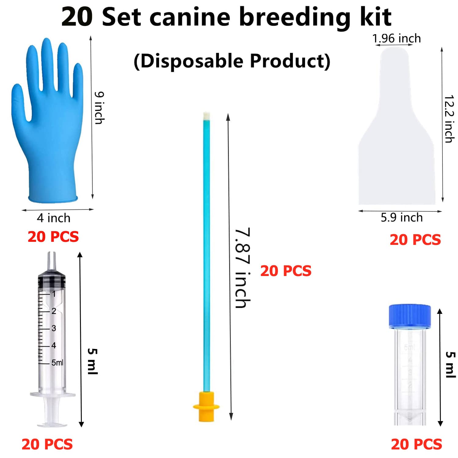 DIELLY dog semen collection bag view with clear surface for easy observation.