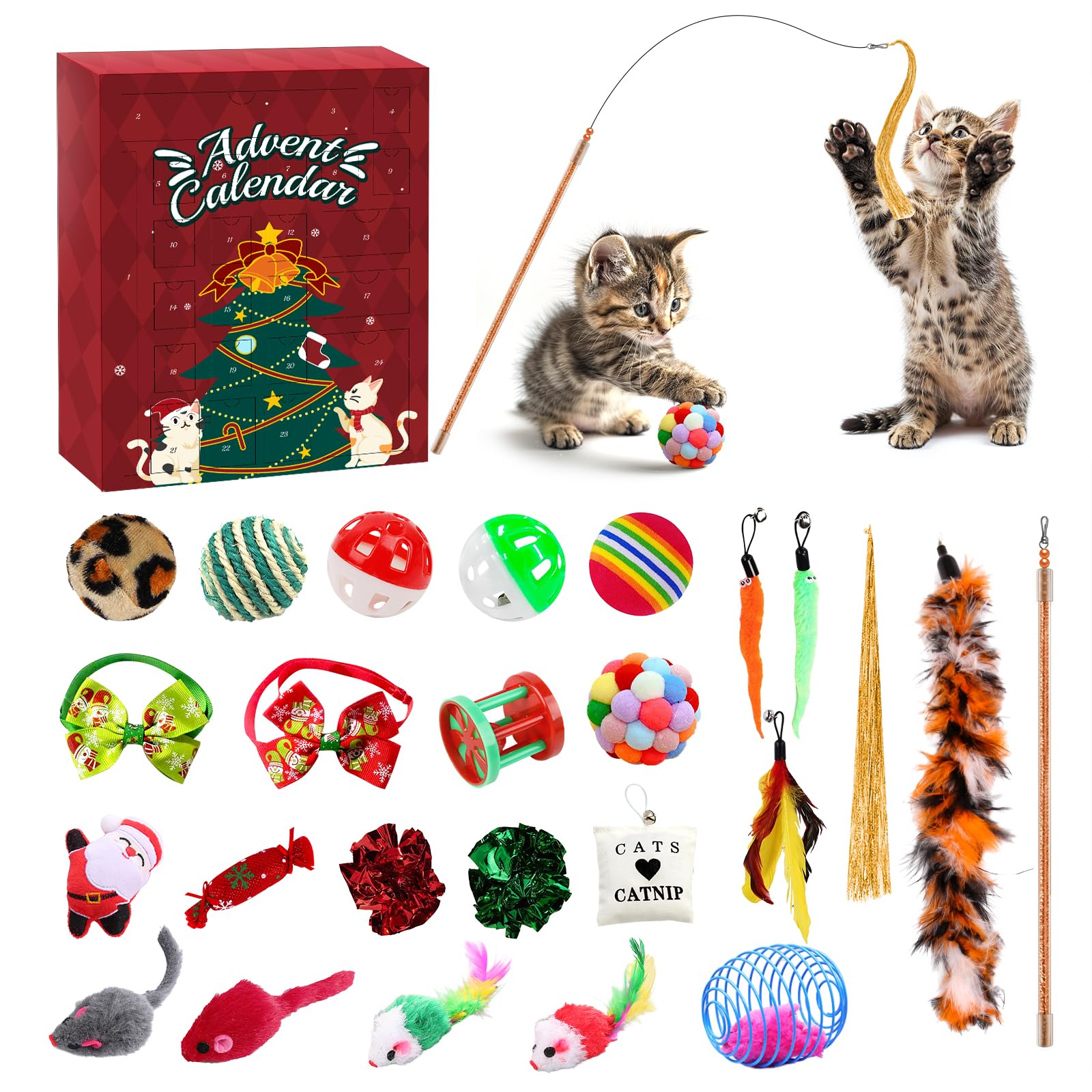 Digchti cat advent calendar 24 days toys opens daily play opportunities and bonding