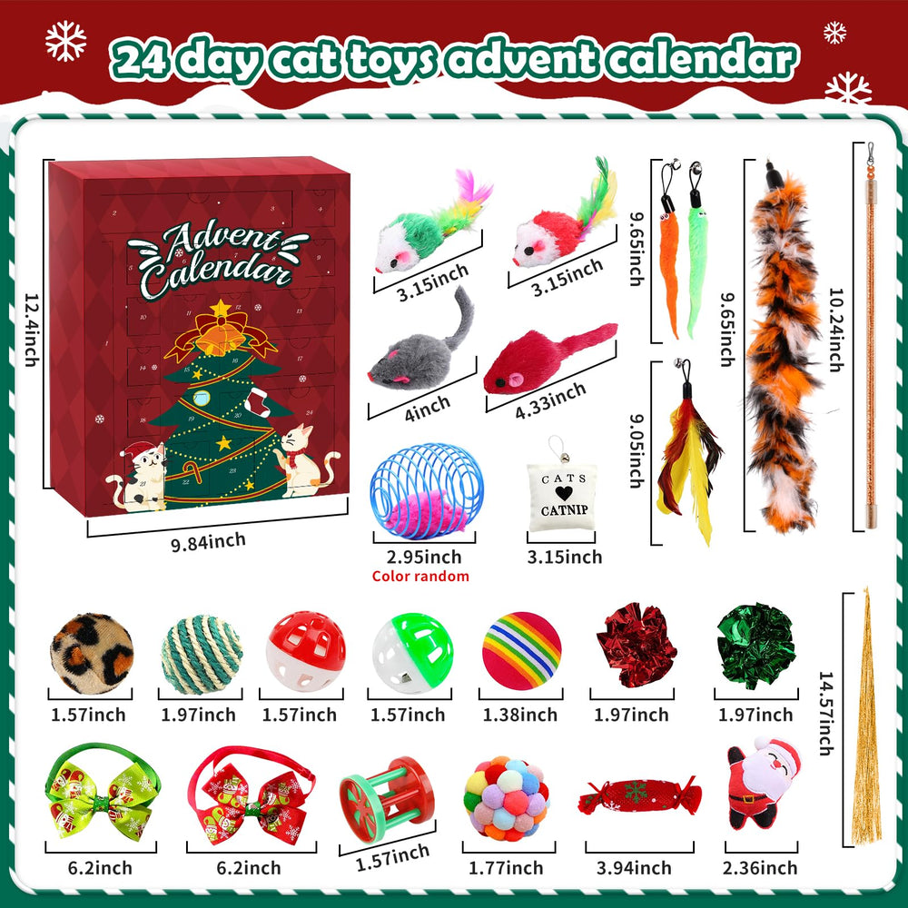 Digchti cat advent calendar catnip plush santa boosts scent-driven play and cuddle appeal