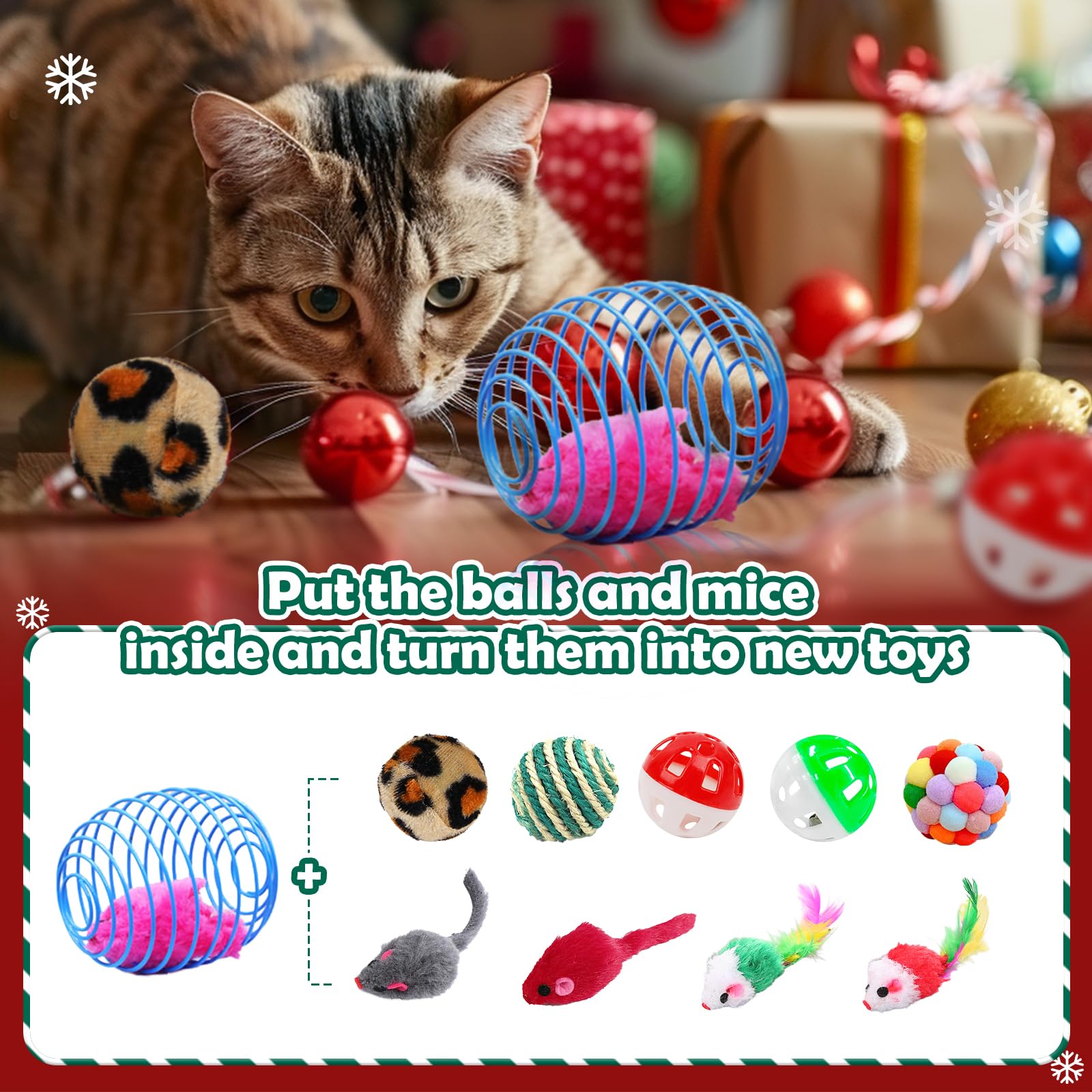 Digchti cat advent calendar jingle balls provide audible stimulation during playtime