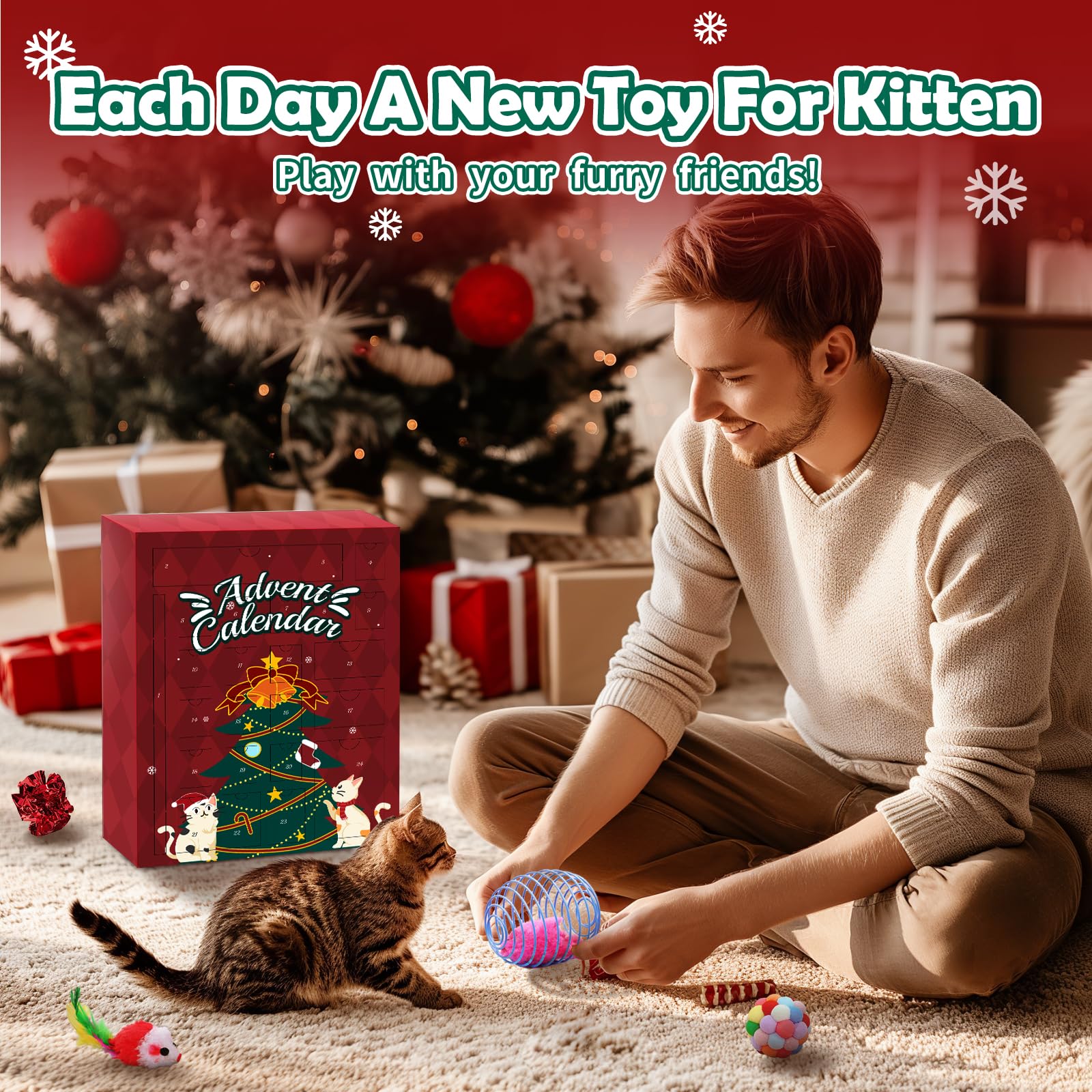 Digchti cat advent calendar safe durable materials ensure long-lasting pet toys