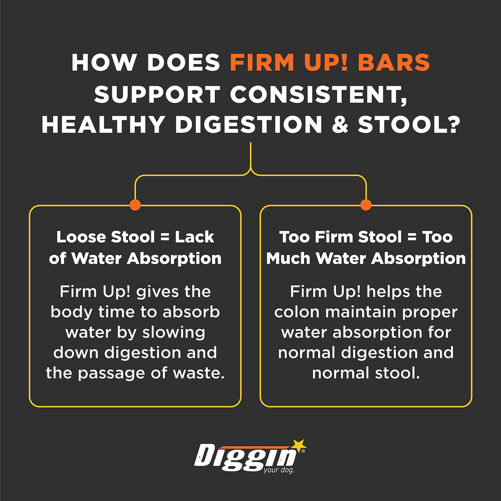 Diggin' Your Dog Firm Up Bars apple pectin fiber supports digestive balance