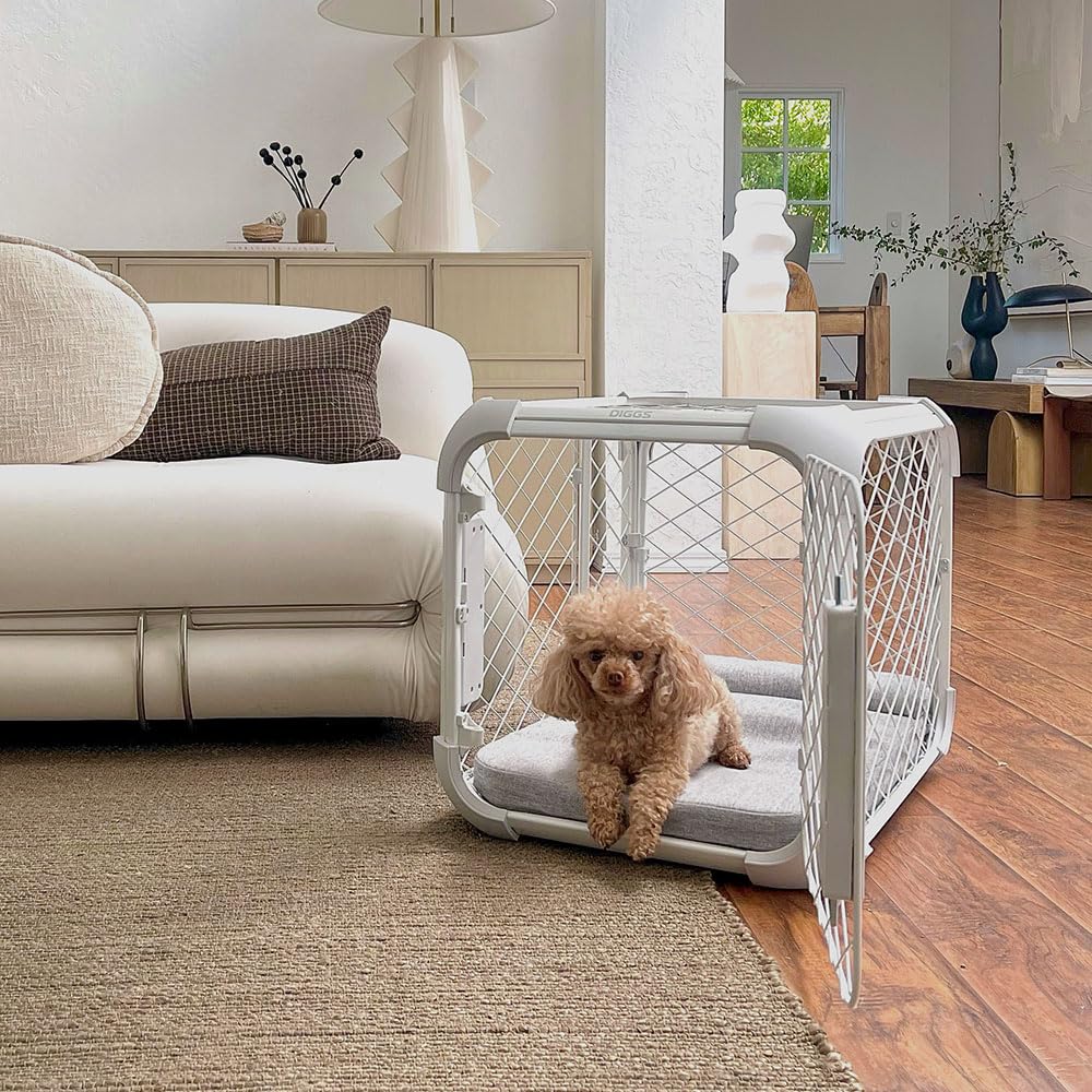 Diggs Evolv clip-on crate bowl for mess-free feeding