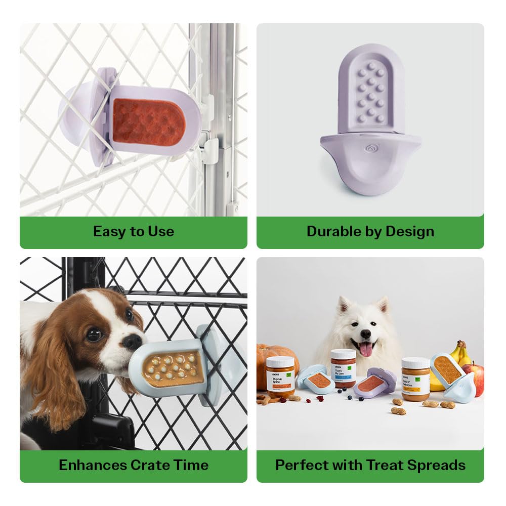 Diggs Groov freezer shell in use extends enrichment with frozen treats.