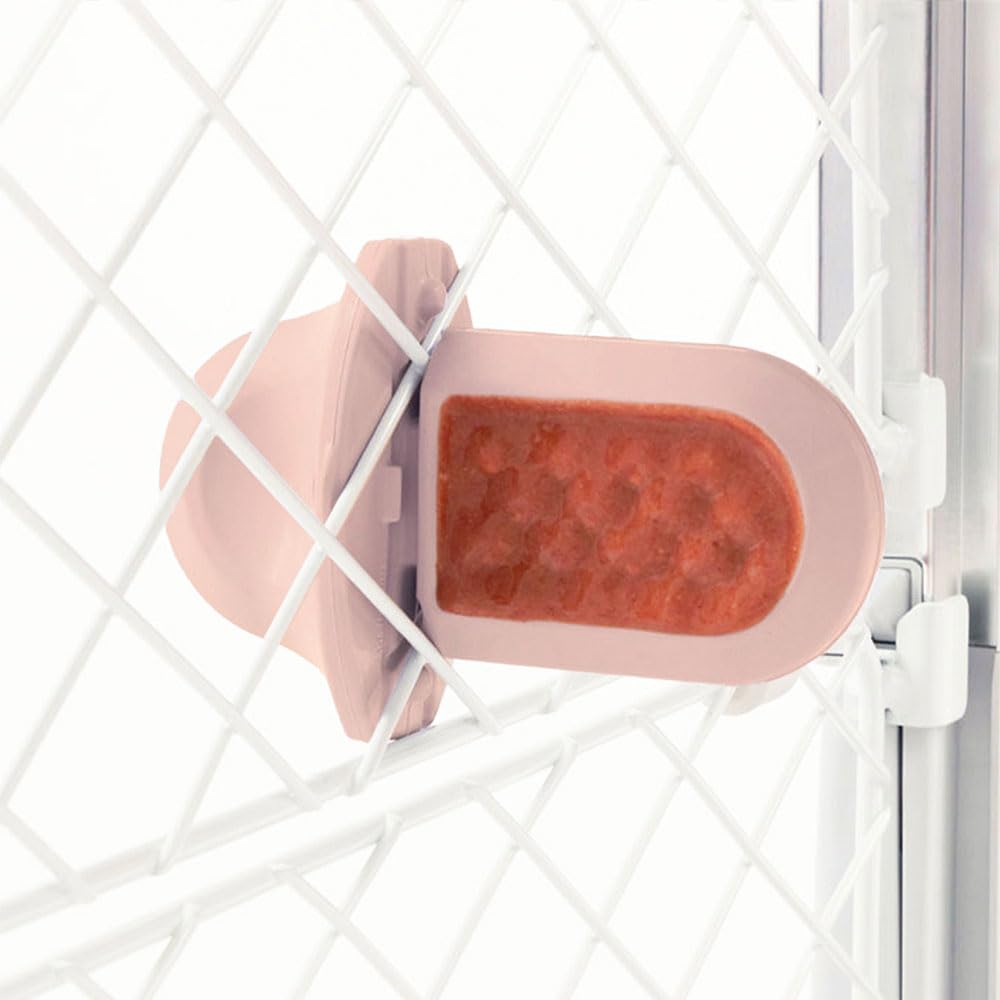 Diggs Groov licking session in crate promotes soothing licking during crate time.