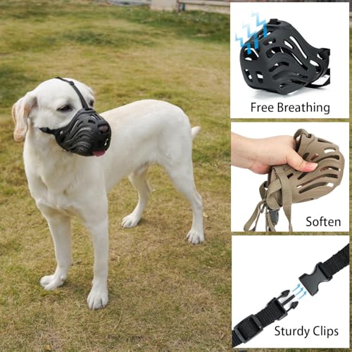 Diketone dog muzzle padded-face-fit keeps dogs comfortable during wear