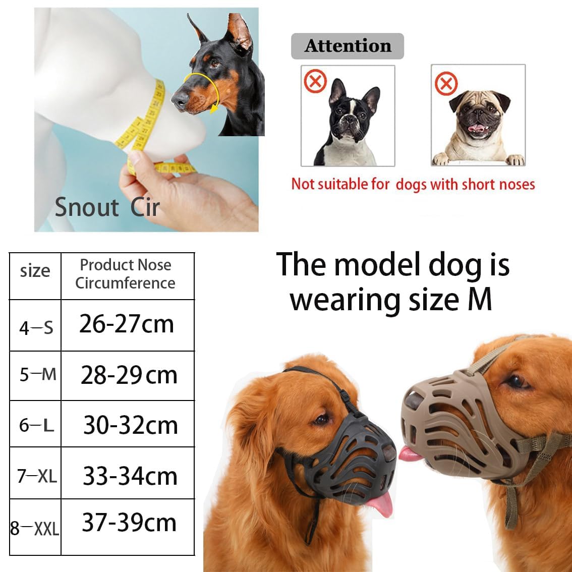 Diketone muzzle washable for easy cleaning after outdoor adventures