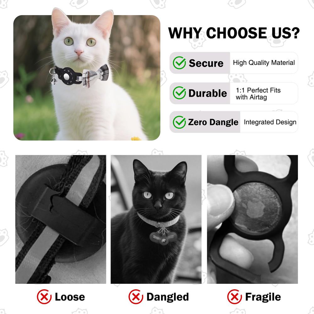 DILLYBUD waterproof AirTag holder stays dry when pets get wet.