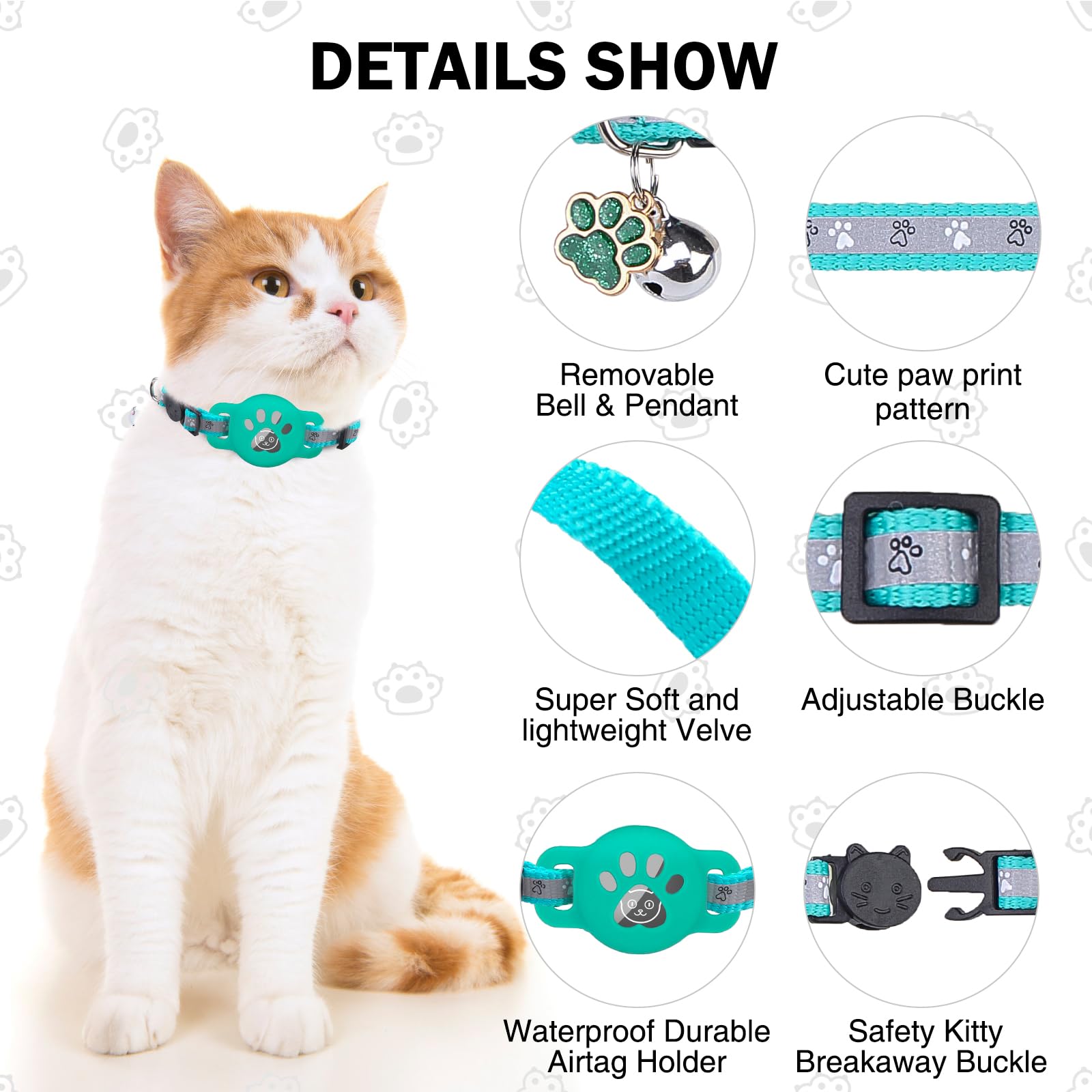 DILLYBUD cat collar bell emits a clear sound to locate pets.