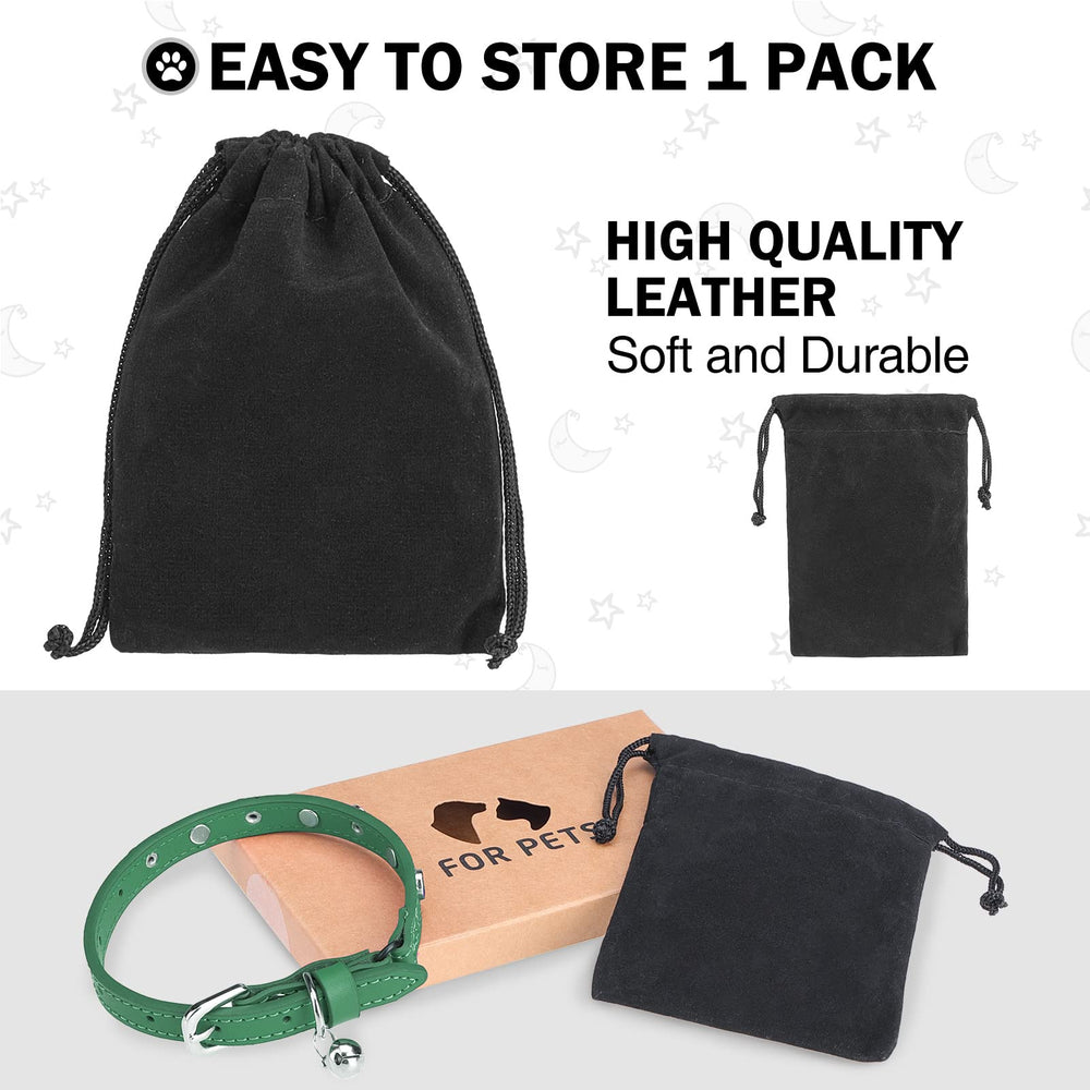 DILLYBUD cat collar with D-shaped ring for easy tag attachment