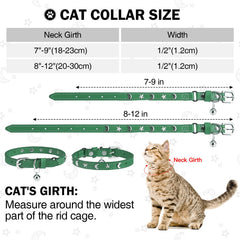 DILLYBUD cat collar features star and moon studs for playful style outdoors