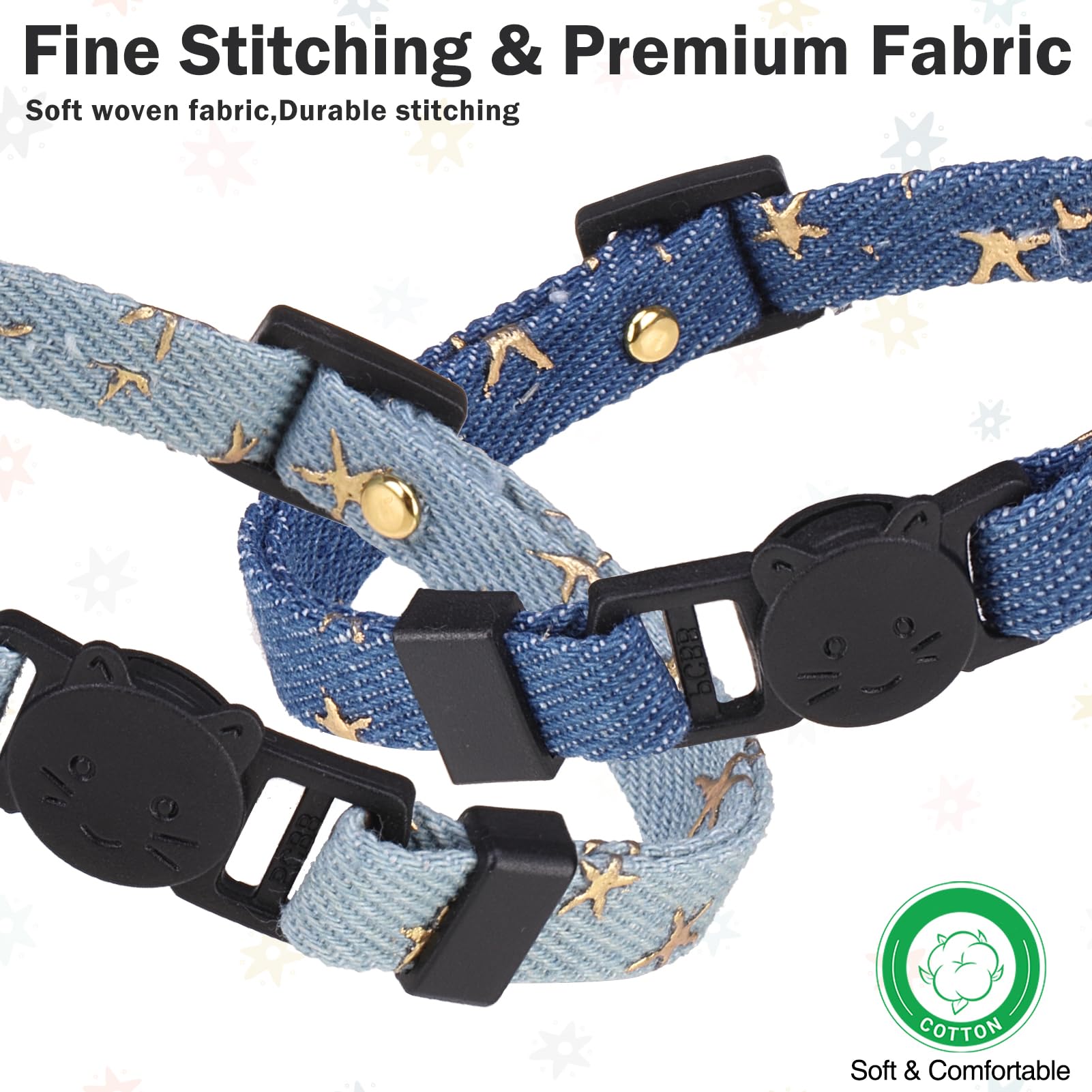 DILLYBUD cat collars with removable bells highlight charm detail and location awareness.