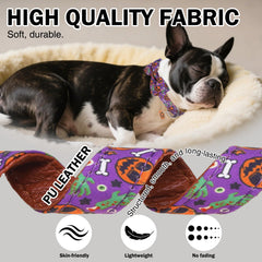DILLYBUD Halloween dog collar detachable bowtie adds festive charm for photos