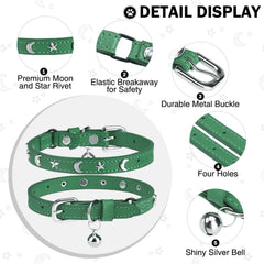 DILLYBUD leather collar shows elastic safety belt for gentle escape during pulls