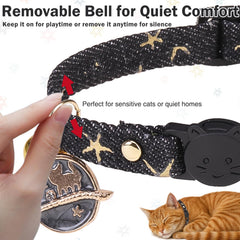 DILLYBUD safety breakaway buckle cat collar for quick release and peace of mind.