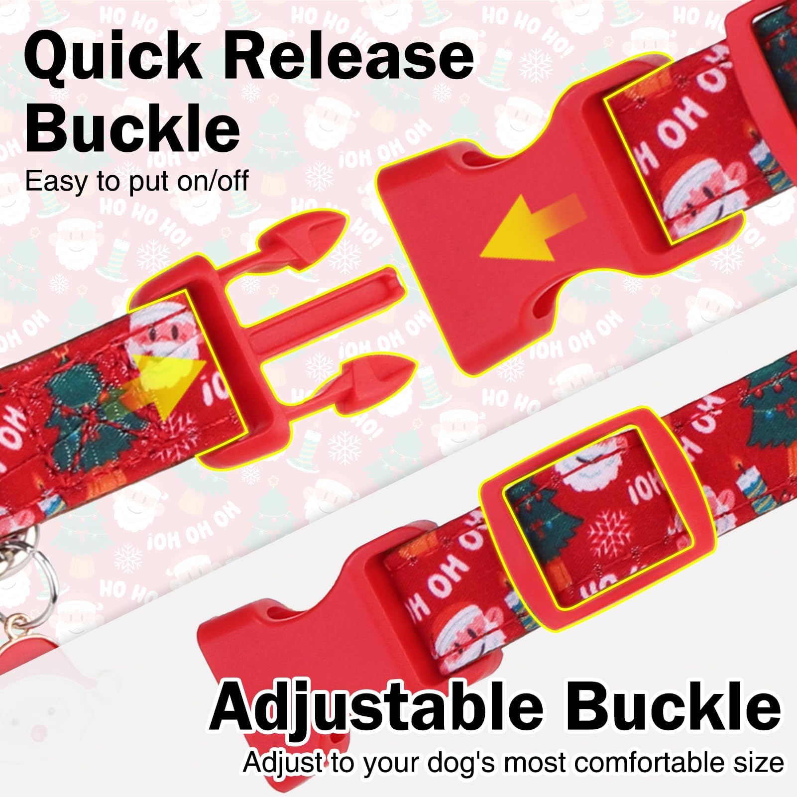 DILLYBUD safety buckle close-up emphasizes secure daily walks.