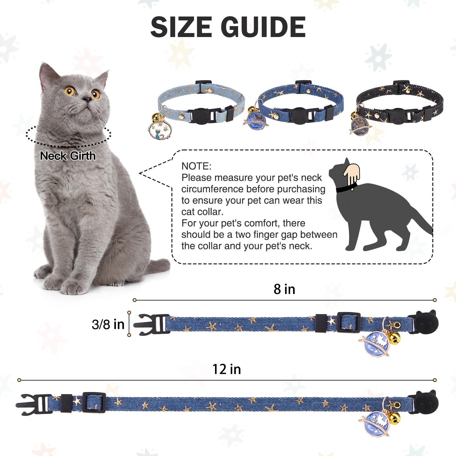 DILLYBUD soft durable fabric cat collar for comfortable daily wear.