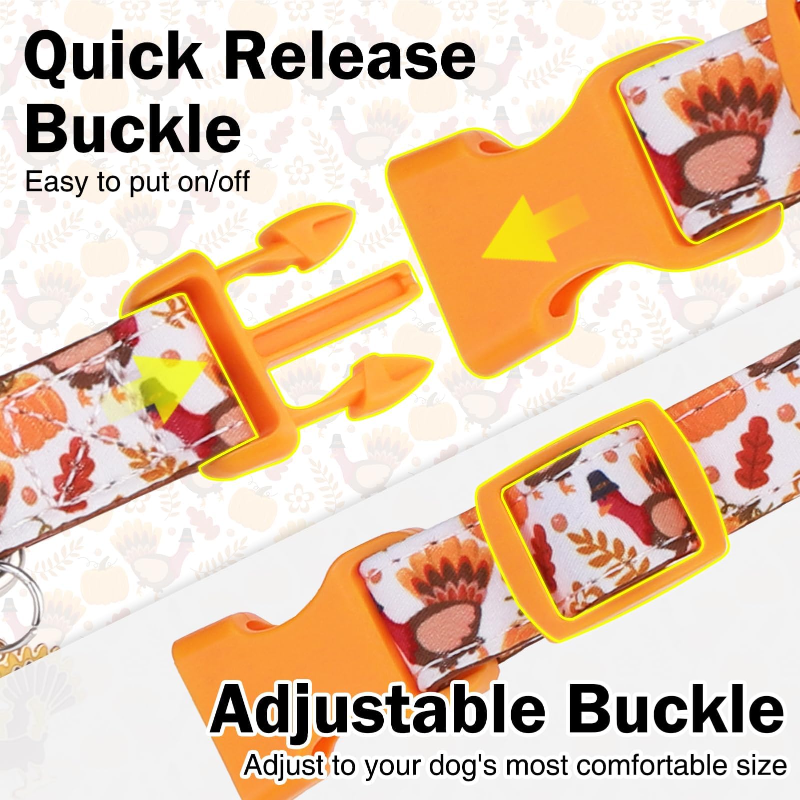 DILLYBUD safety buckle plaid collar ensures secure, quick on/off for everyday walks.