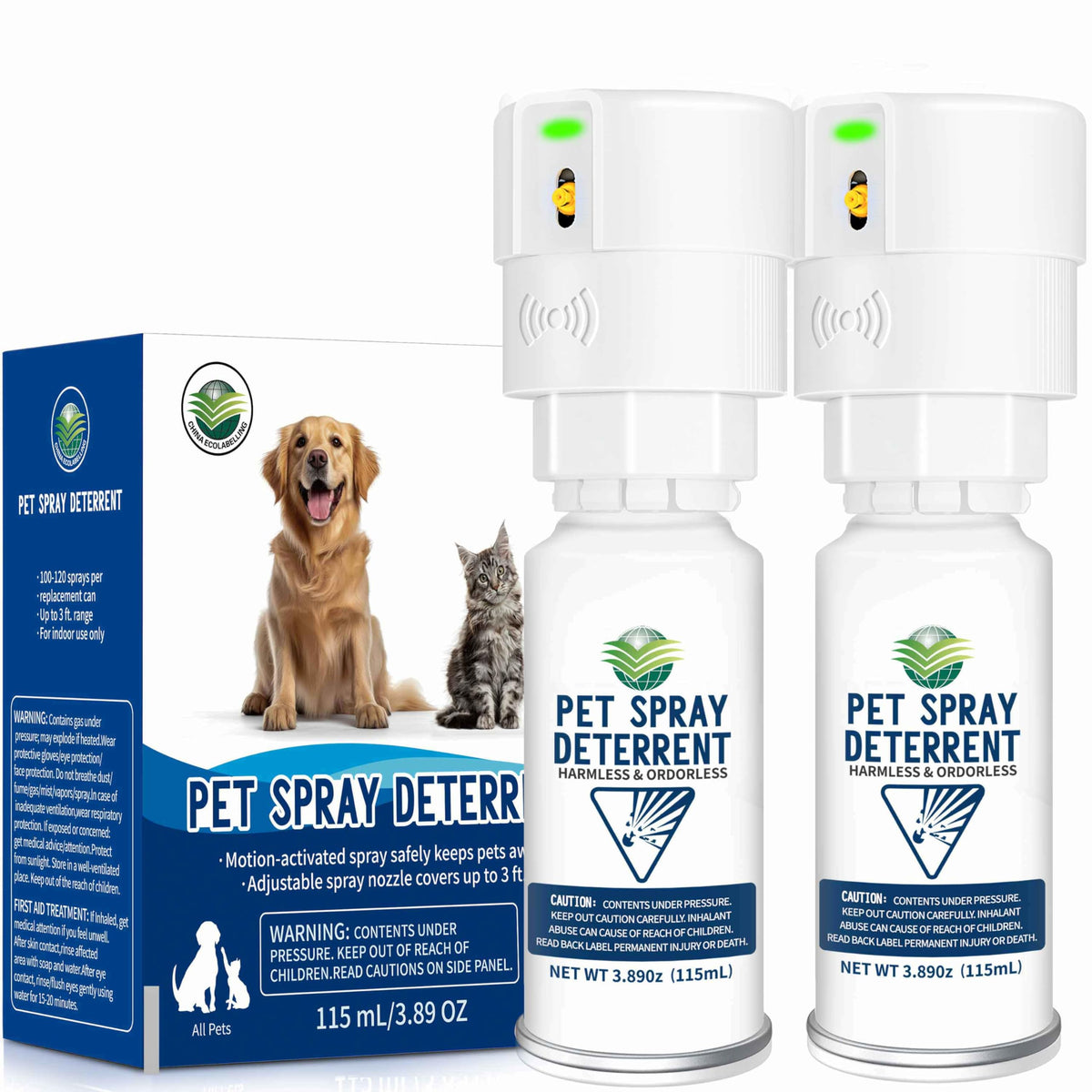 diloqio cat spray deterrent system front view shows compact motion-activated device for indoor deterrence