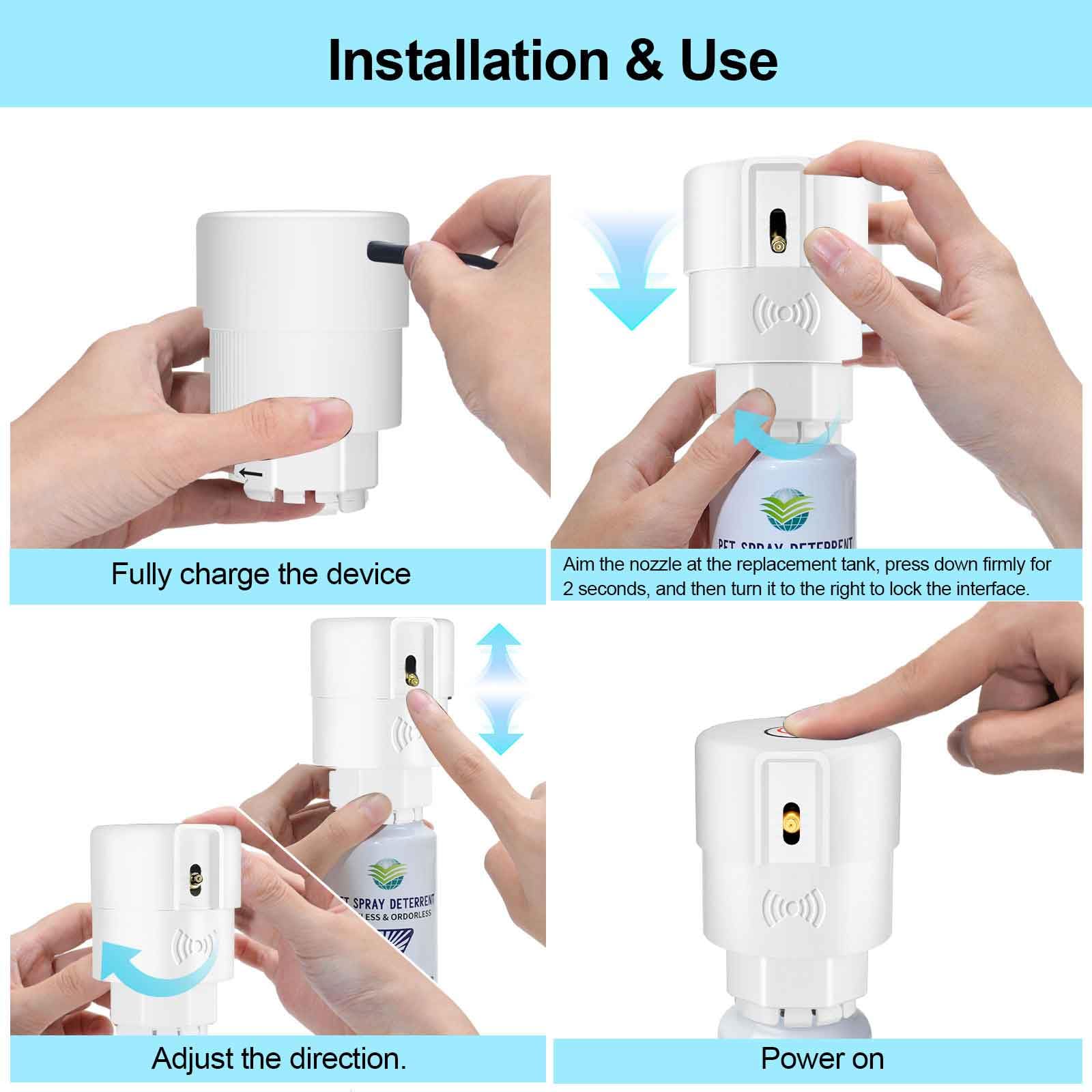 diloqio cat spray deterrent system first-gen compatibility emphasizes safe easy setup