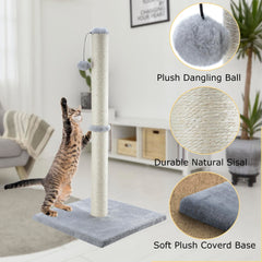 Dimaka 34in sisal post base stability emphasizes anti-tip design.