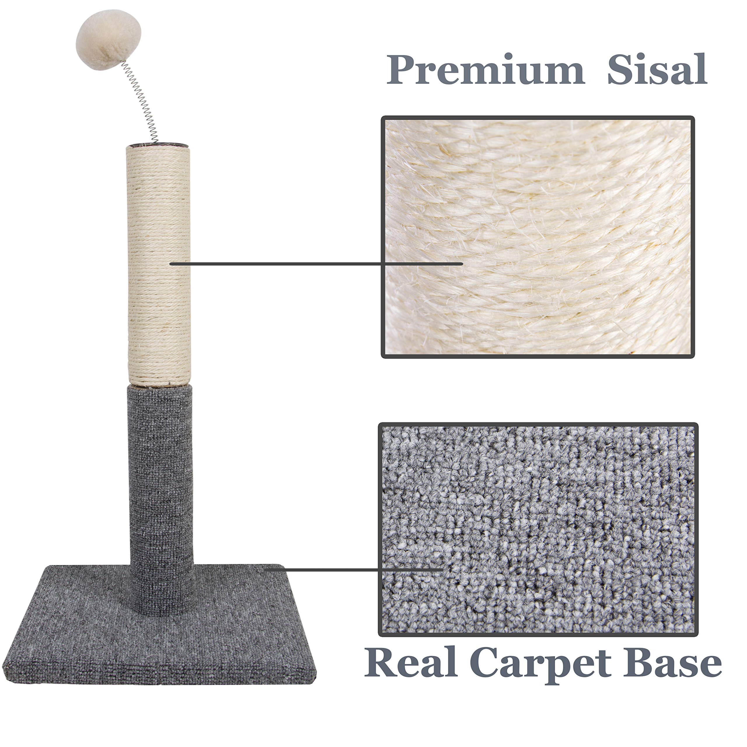 Dimaka cat-scratching-post-base-stability emphasizes stable, wobble-free base.