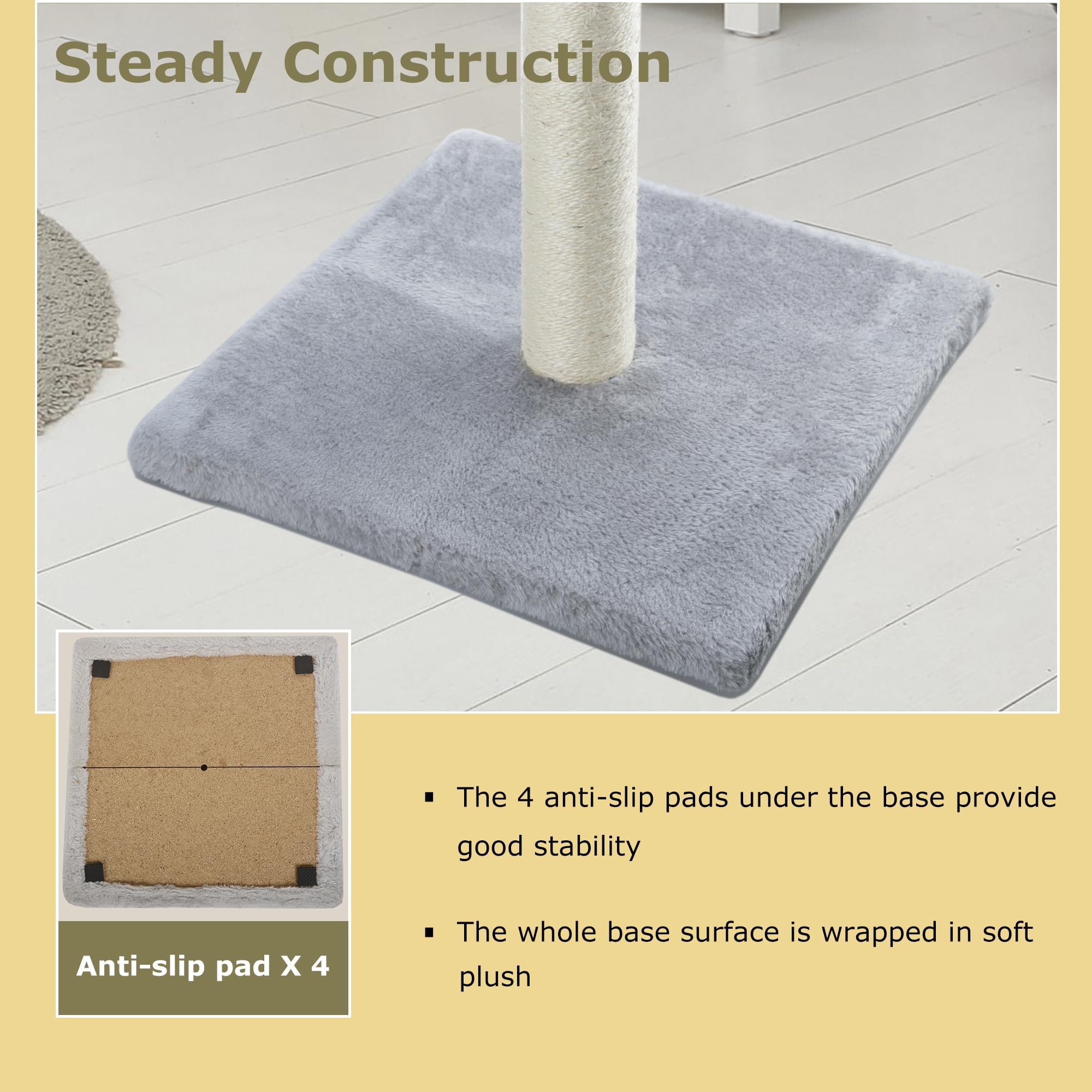 Dimaka grey color option blends with decor while providing scratching surface.