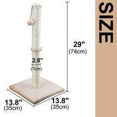 Dimaka sisal rope wrapped post shows natural scratch surface and durability