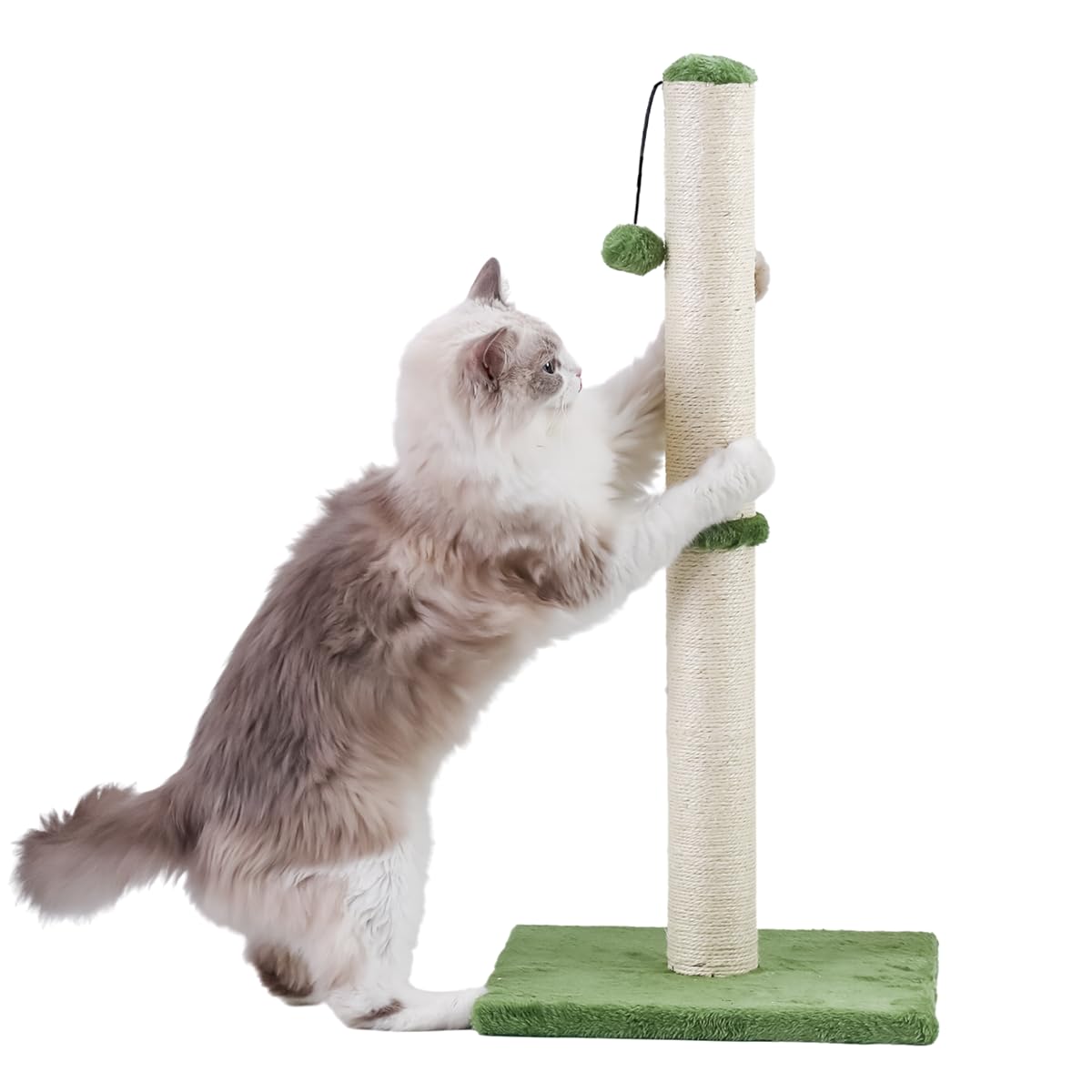 Dimaka vertical design scratching post supports upright scratching sessions.