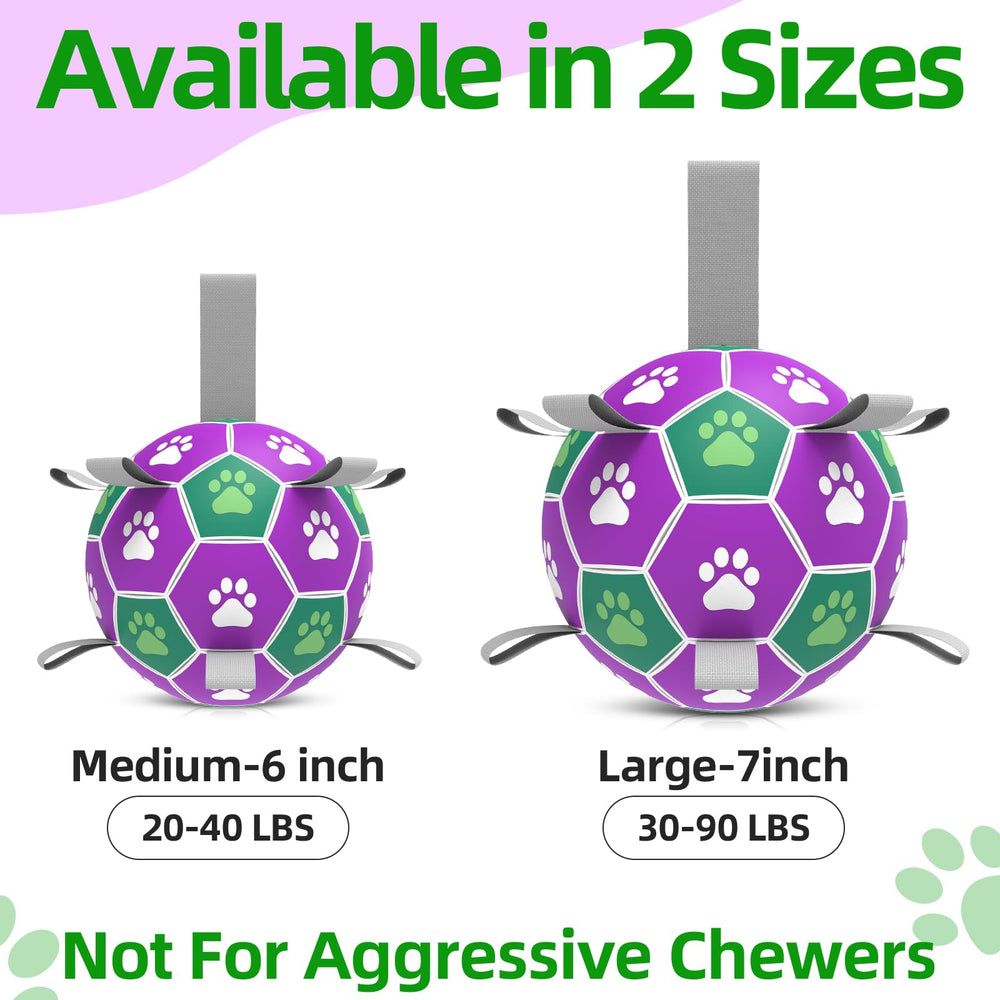 Diman puppy soccer ball close-up showing durable surface for rugged play.