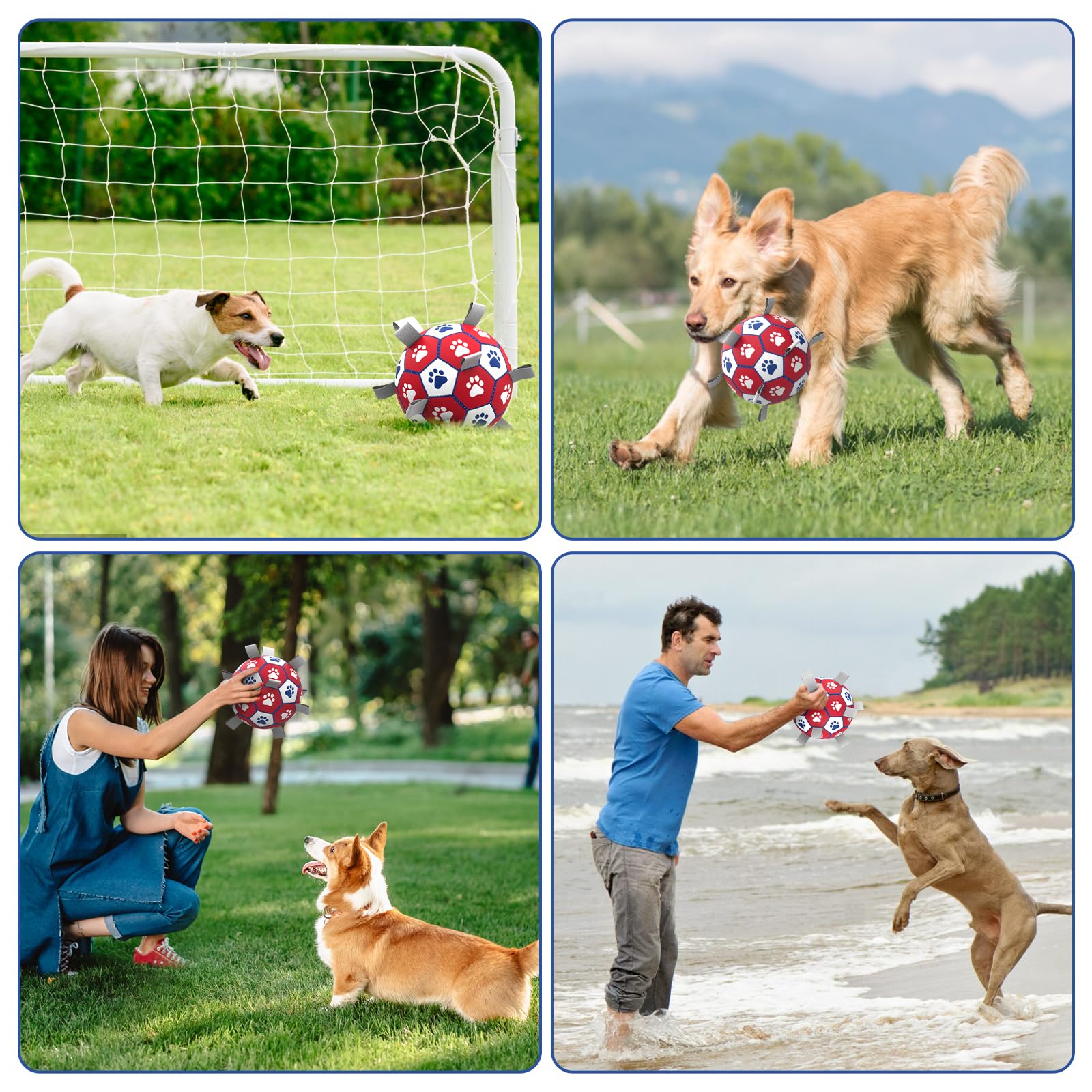 Diman dog balls tug-of-war-friendly design supports interactive games and training.