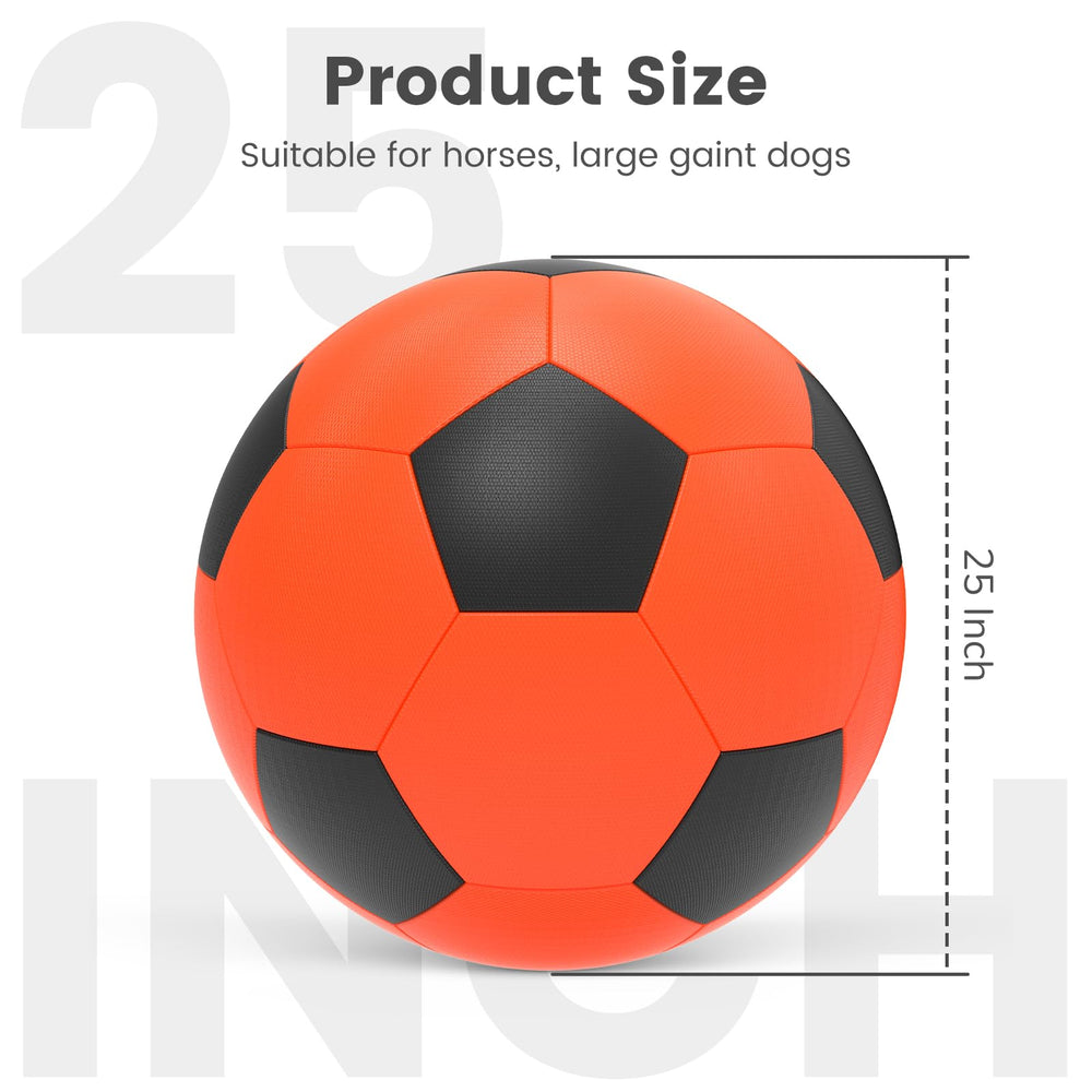 Diman Herding Ball orange-black close-up showing durable polyurethane surface.