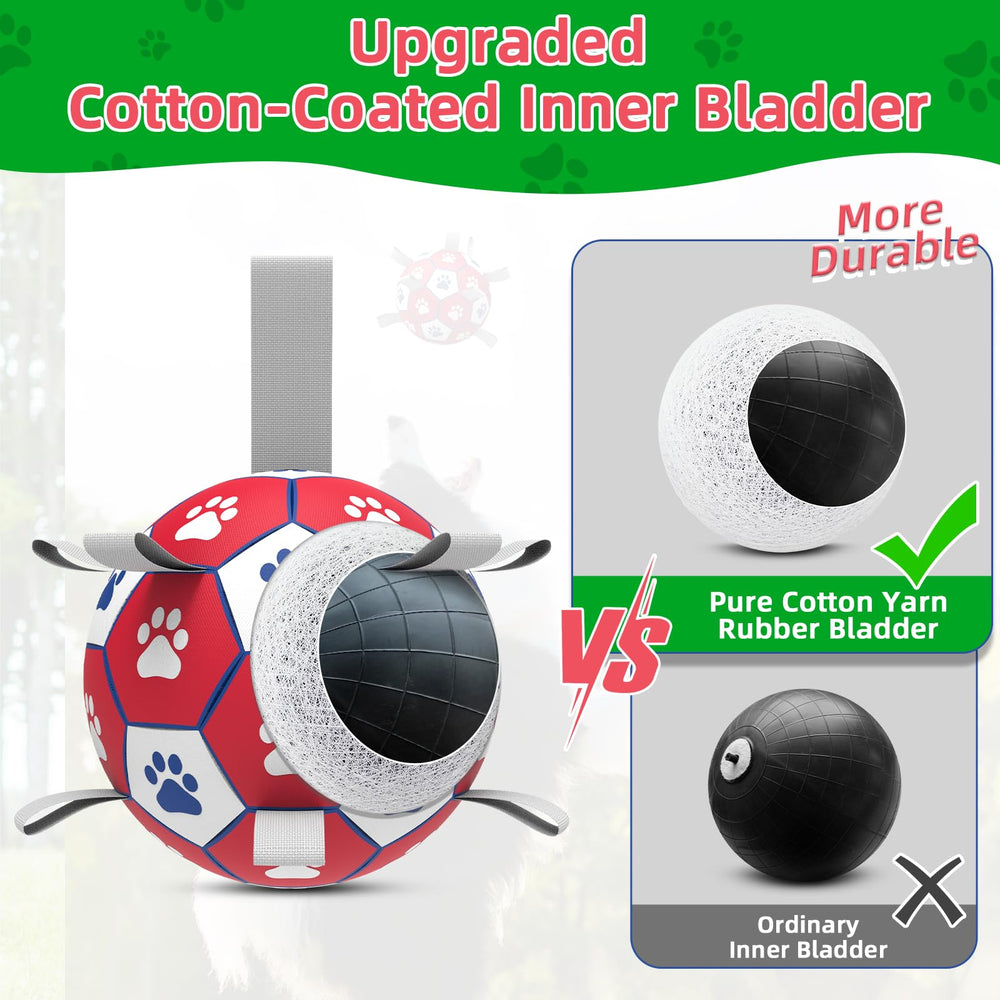 Diman premium dog soccer ball close-up of hex texture for secure grip.