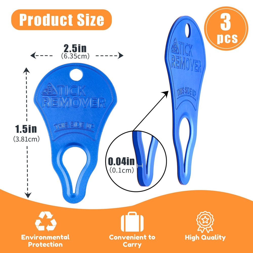 Dimsem tick removal tools in handheld use during outdoor activity