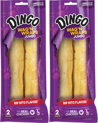 Dingo Wag'n Wraps jumbo pack front view for large dogs