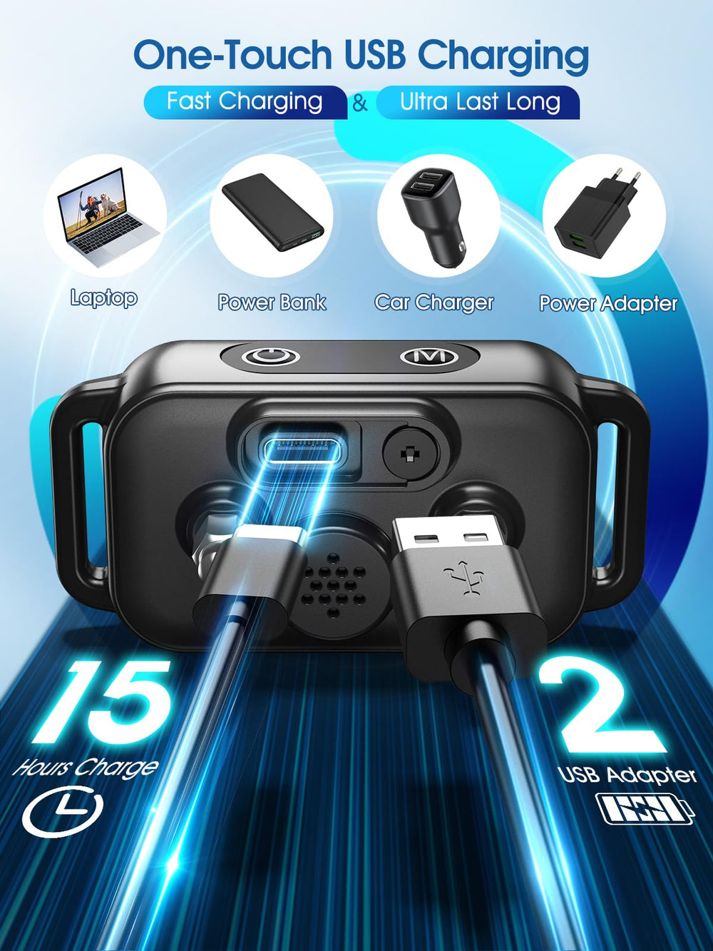 DINJOO Smart Bark Collar training modes display highlights beep and vibration